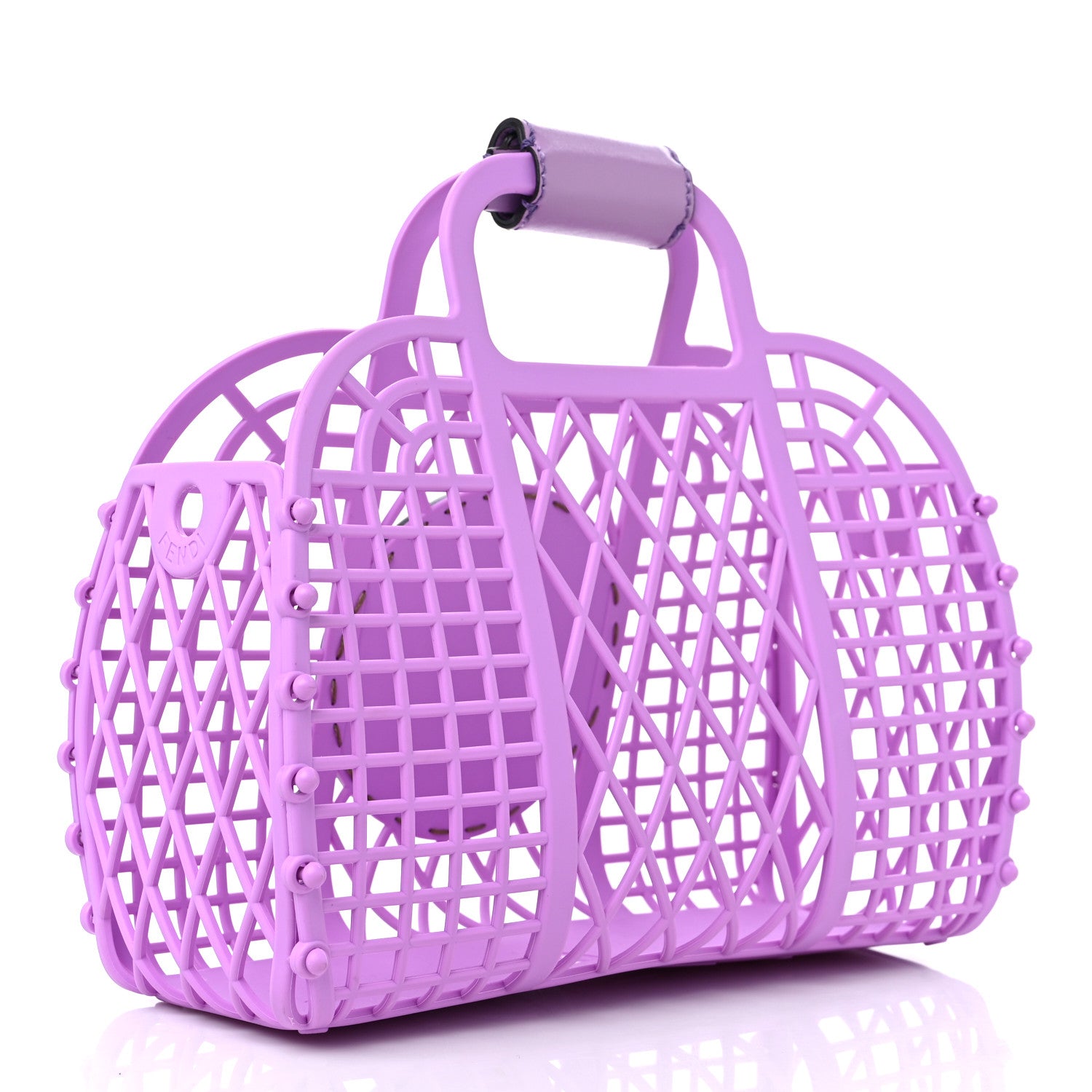 Fendi Recycled Plastic Vitello Liberty Matte Small Fendi Basket Violetta 3 of 10