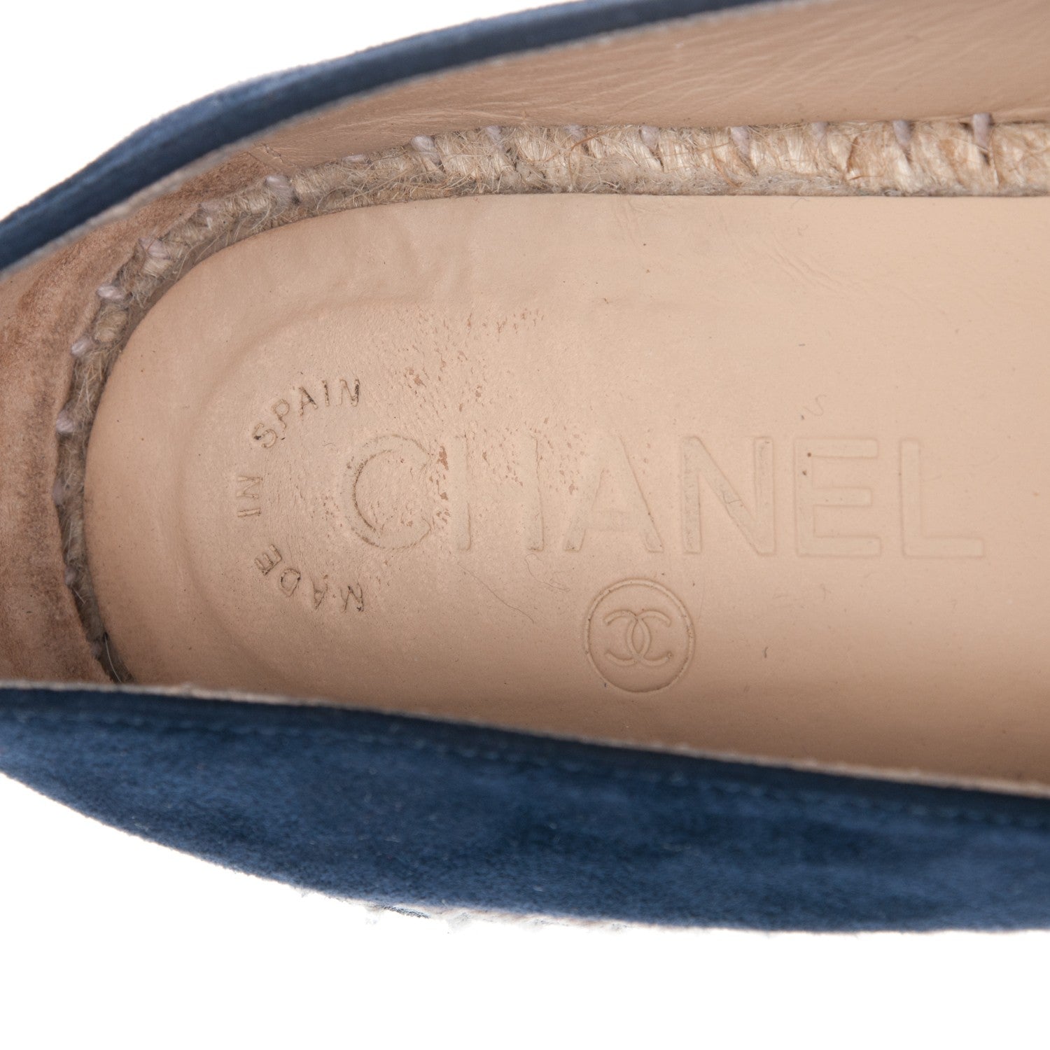 Chanel Kid Suede CC Espadrilles 41 Dark Navy Blue 6 of 7