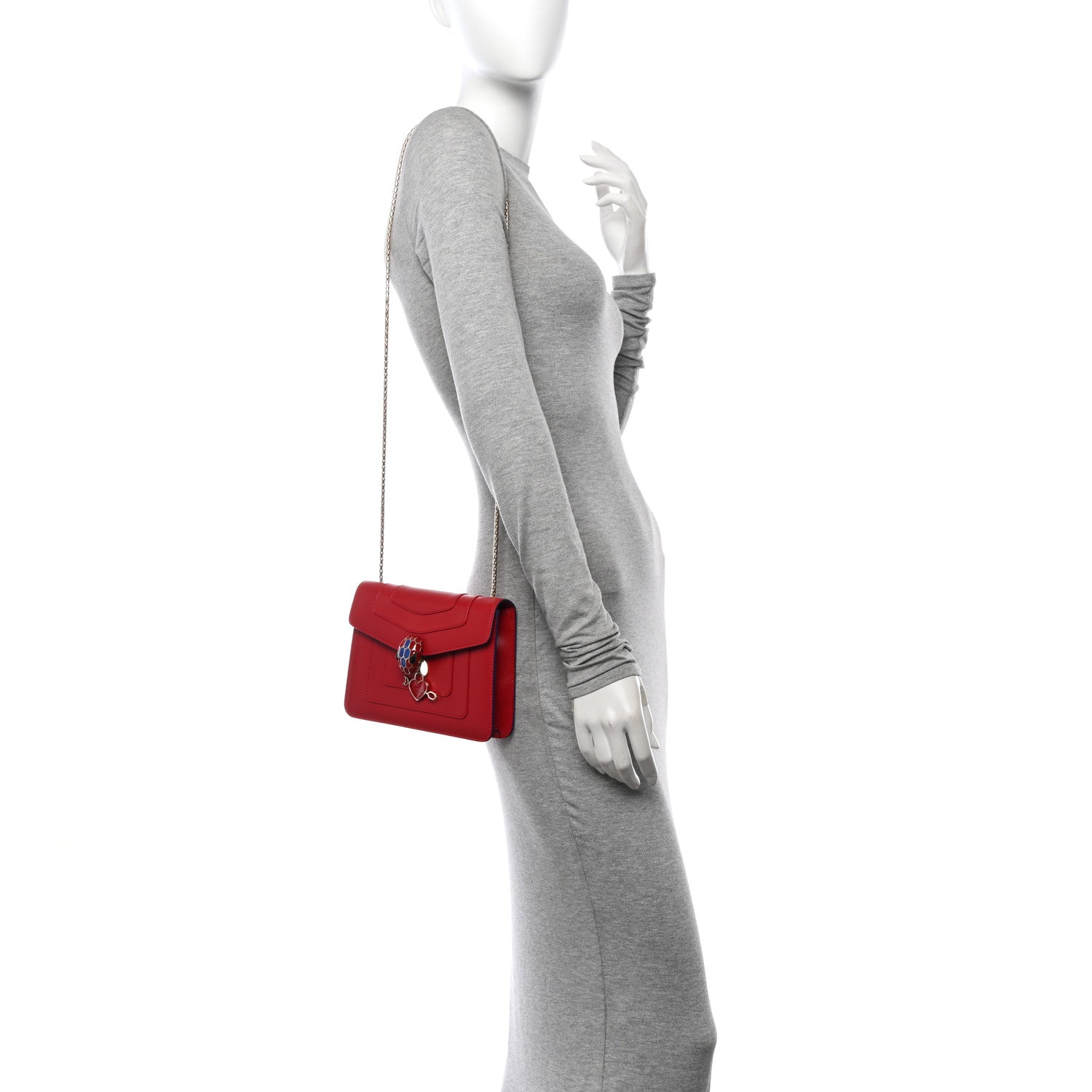 Bulgari Calfskin Serpenti In Love Forever Crossbody Bag Red 2 of 10