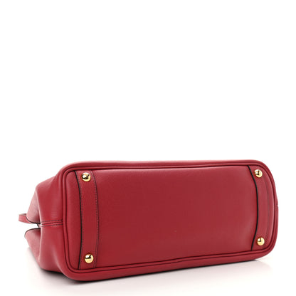 Burberry Grainy Calfskin Medium Honeybrook Tote Red 4 of 9