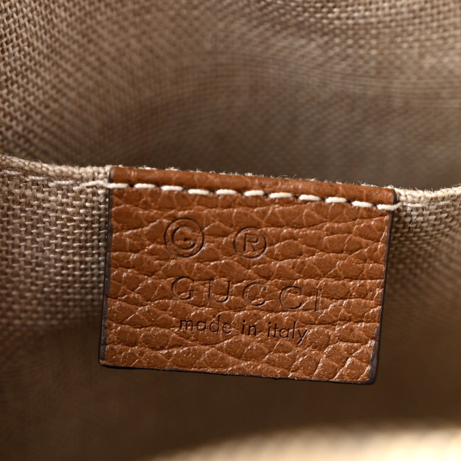 Gucci Monogram Mini Bree Messenger Bag Beige Tabacco 6 of 14