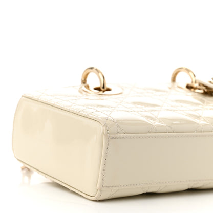 Christian Dior Patent Cannage Small Lady D-Joy White 9 of 12