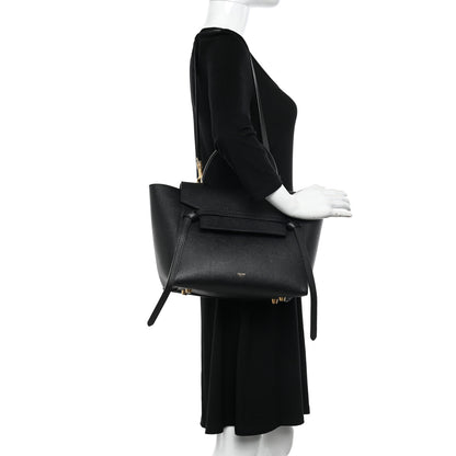 Celine Grained Calfskin Mini Belt Bag Black 2 of 10