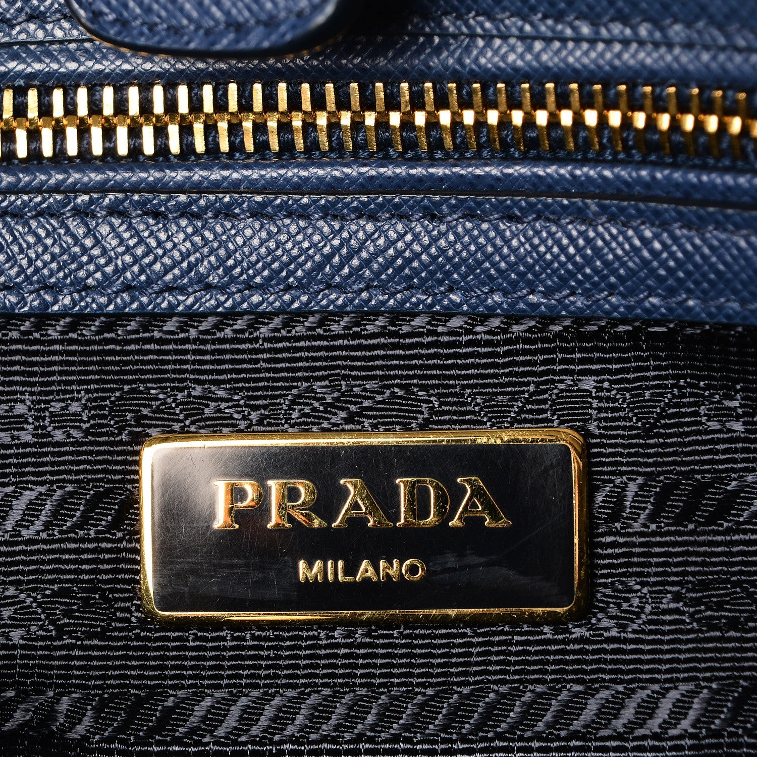 Prada Saffiano Lux Medium Tote Bluette 7 of 8