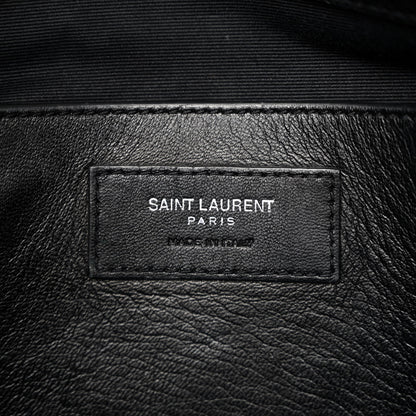 Saint Laurent Grain De Poudre Medium West Hollywood Monogram Fold-Over Black 11 of 22
