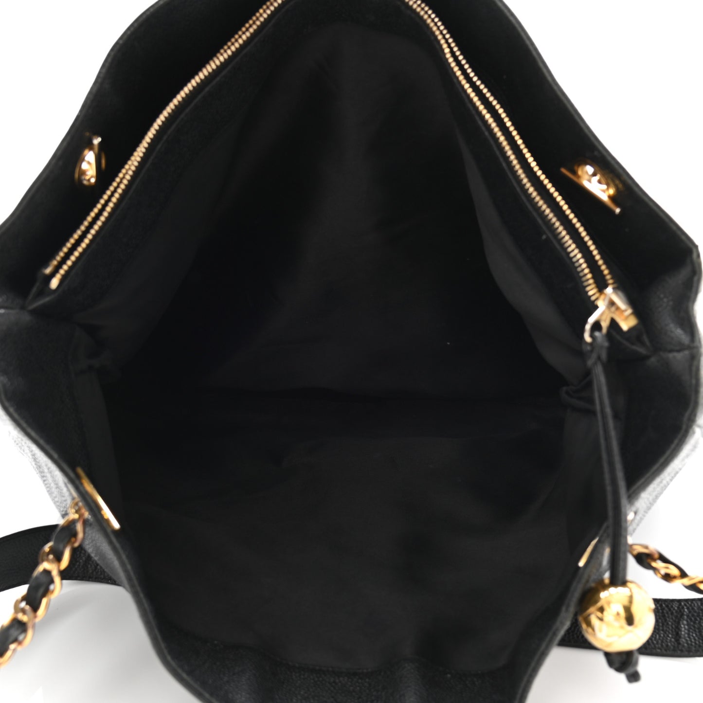 Caviar CC Shoulder Bag Black