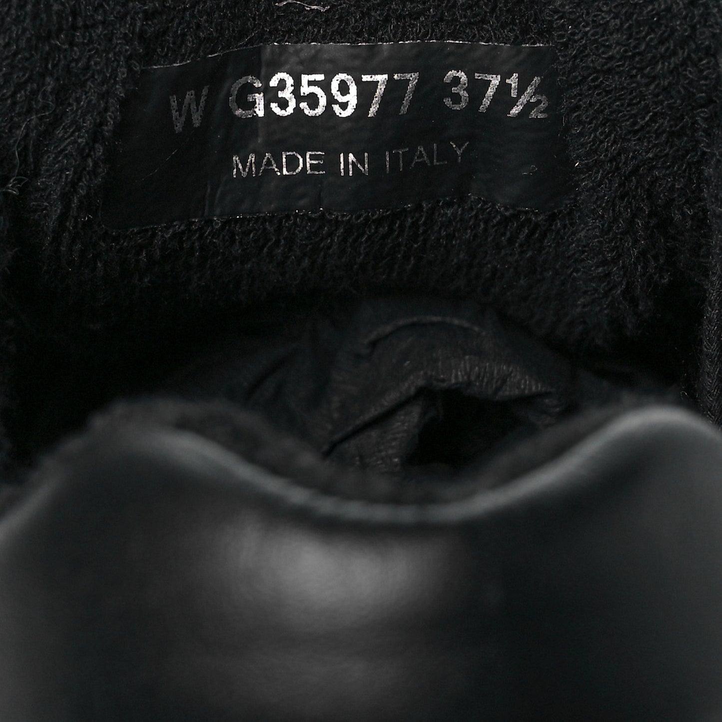 Fabric Calfskin Suede CC Sneakers 37.5 Black