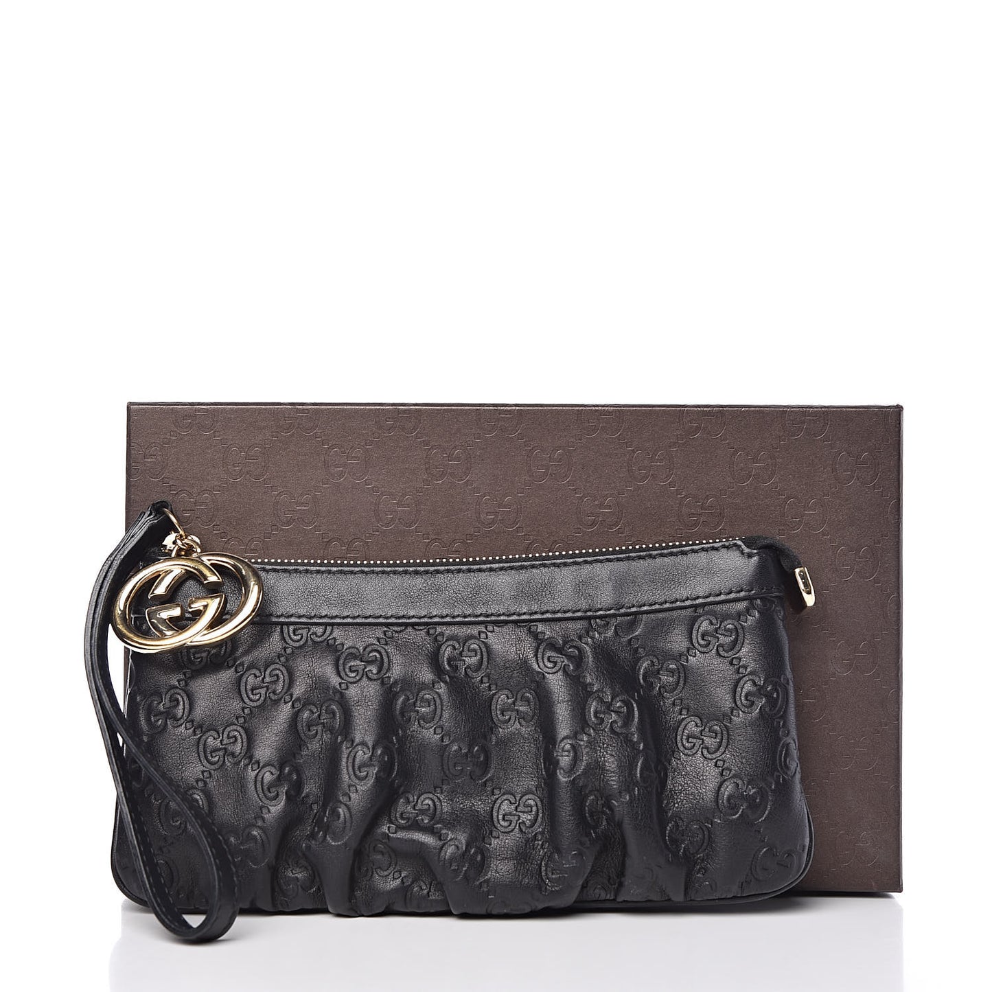 Guccissima Signature New Britt Wristlet Black
