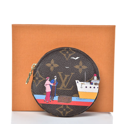 Louis Vuitton Monogram 2016 Christmas Animation Round Coin Purse Rouge 8 of 8