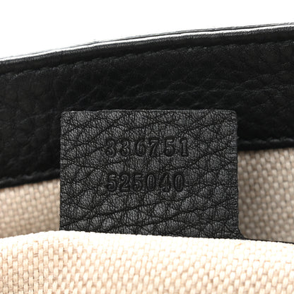 Gucci Pebbled Calfskin Small Soho Shoulder Bag Black 7 of 11