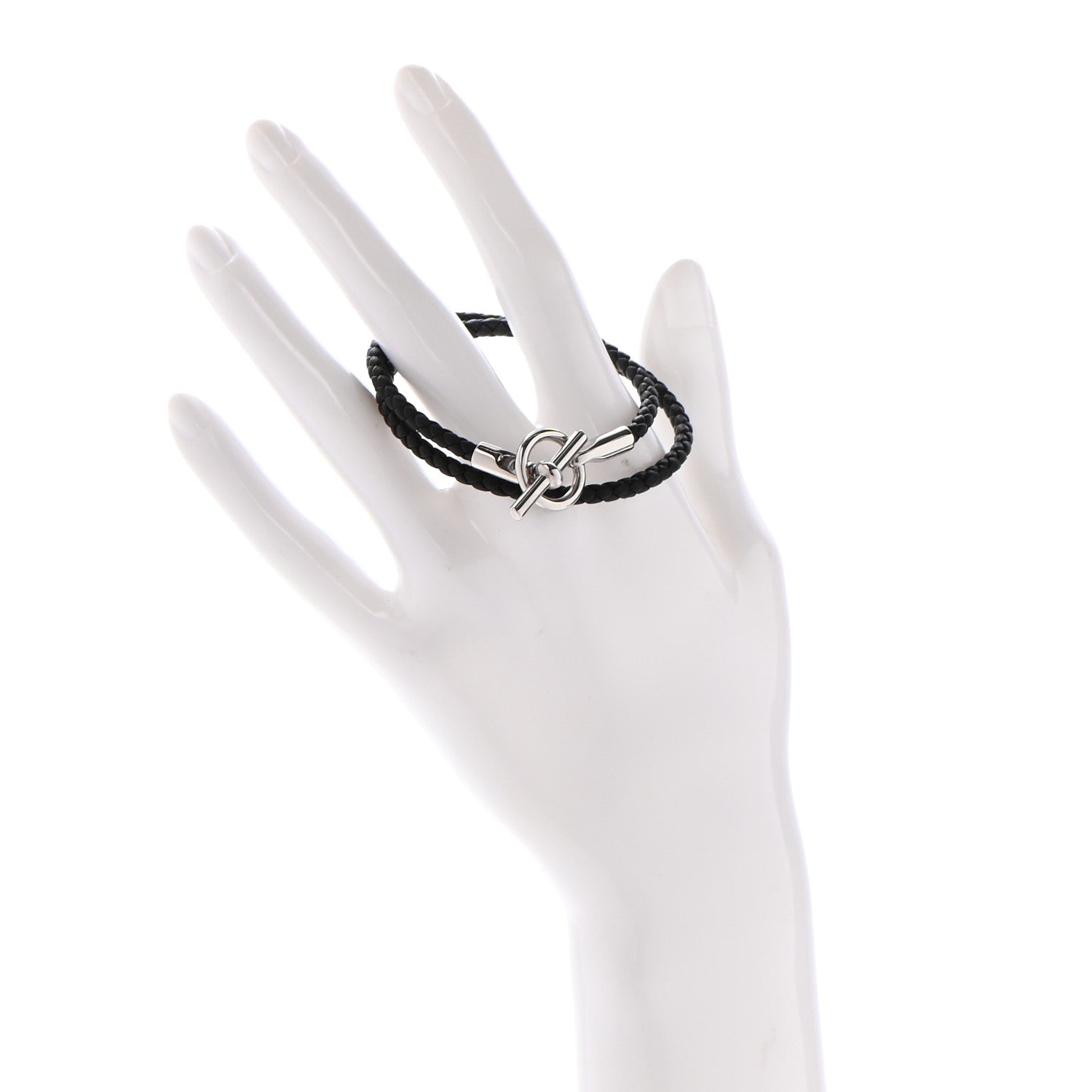 Hermes Swift Double Tour Glenan Bracelet T2 Black 2 of 6