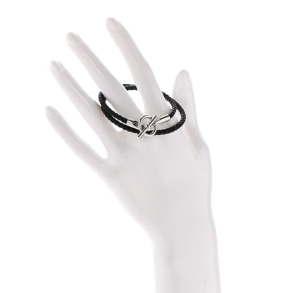 Hermes Swift Double Tour Glenan Bracelet T2 Black 2 of 6