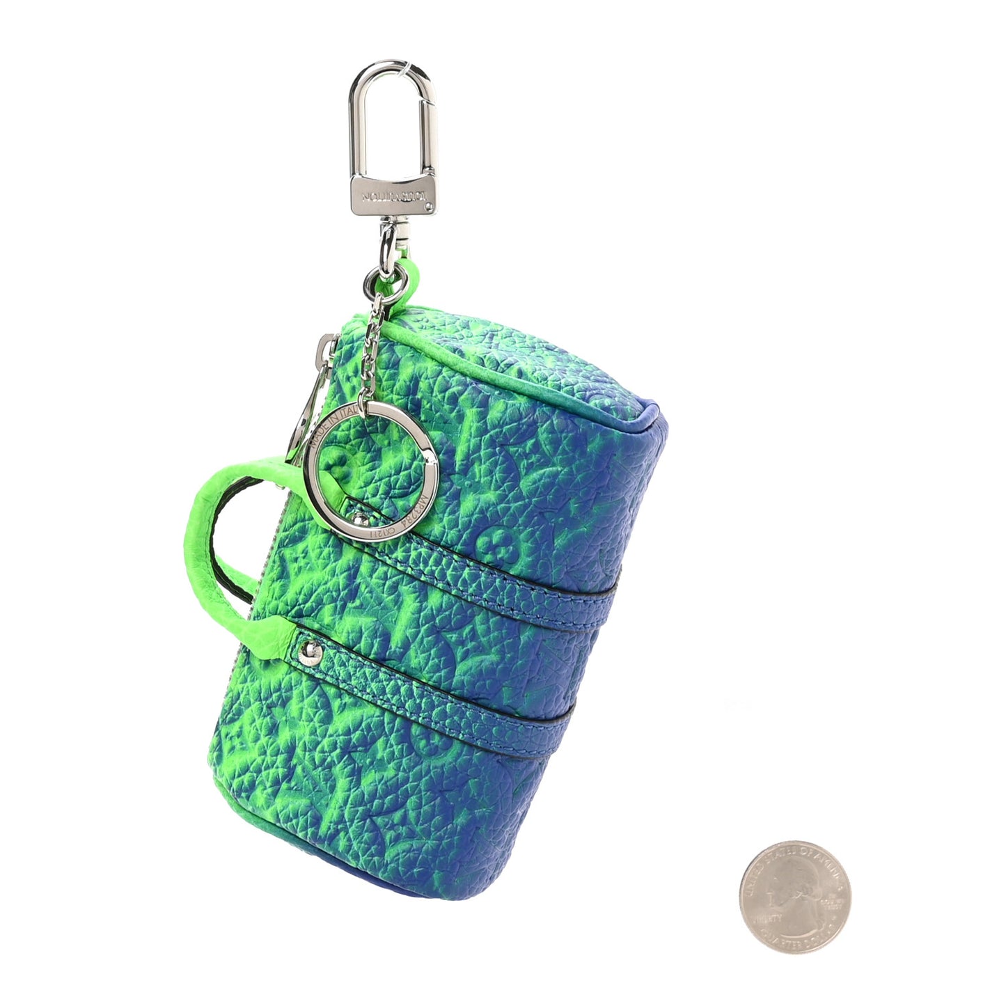 Taurillon Illusion Mini Keepall Earphones Pouch Bleu Vert