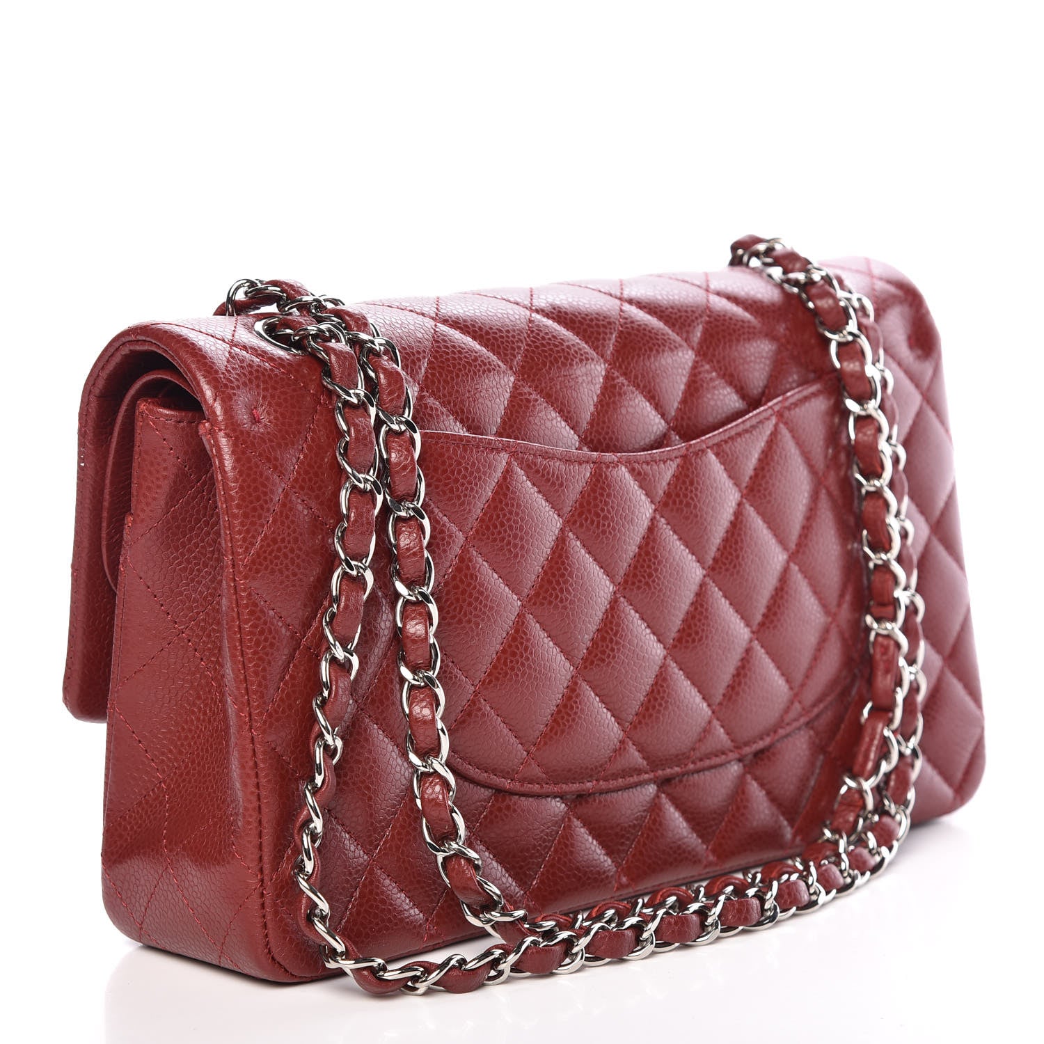 Chanel Caviar Quilted Medium Double Flap Red 4 of 10