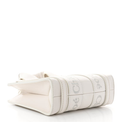 Chloe Calfskin Mini Woody Ribbon Tote White 4 of 10