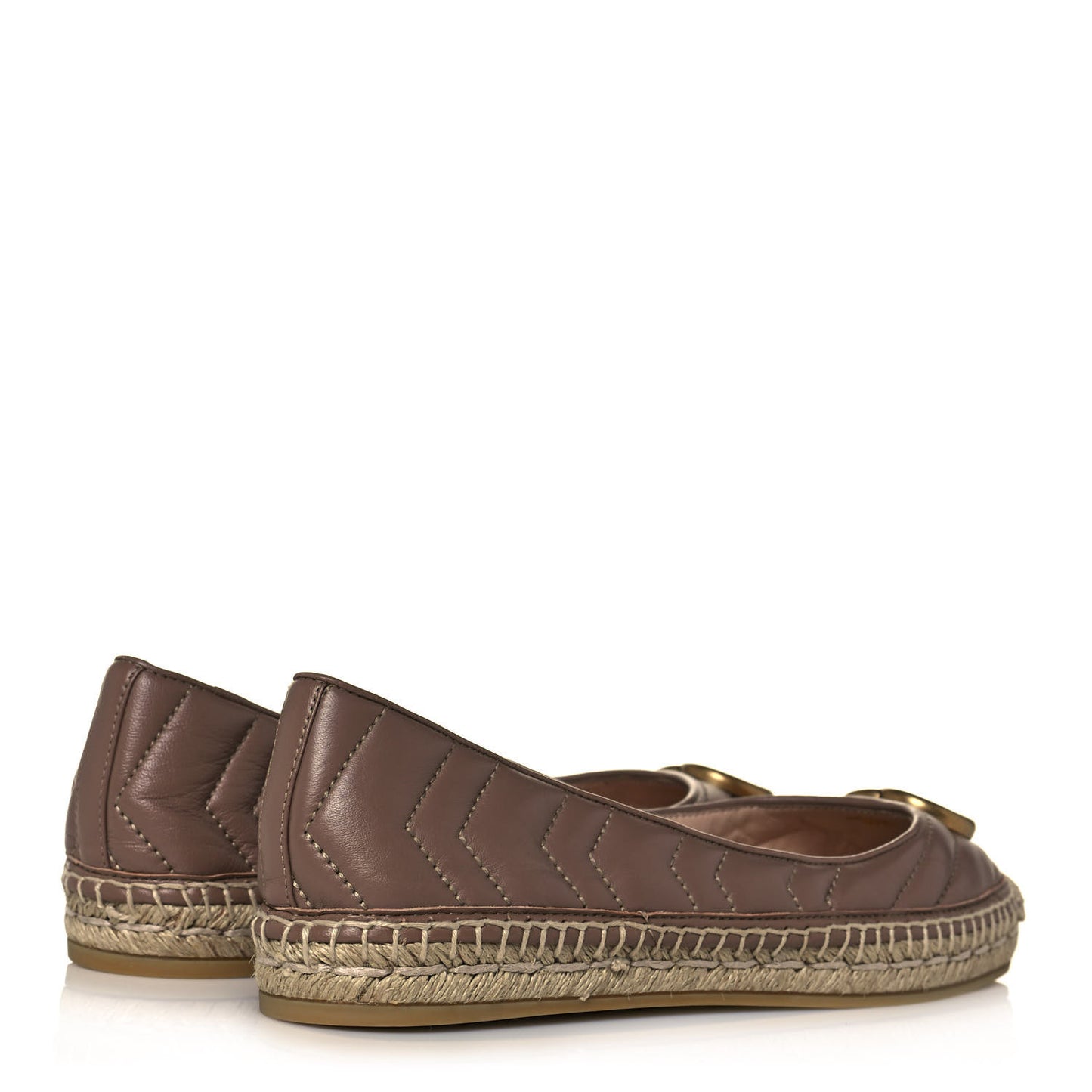 Nappa Matelasse GG Marmont Espadrilles 38.5 Tan