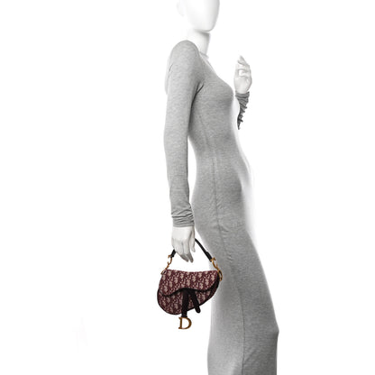 Christian Dior Oblique Mini Saddle Bag Burgundy 2 of 10