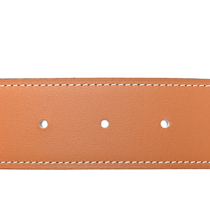 Hermes Box Togo 32mm Gamma Belt 90 Gris Tourterelle Gold 3 of 5