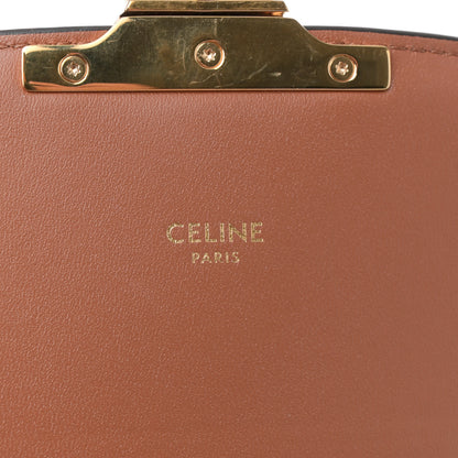 Celine Textile Calfskin Crochet Triomphe Embroidered Classique Triomphe Bag Natural Tan 6 of 11