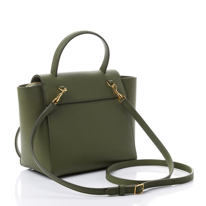 Celine Grained Calfskin Nano Belt Bag Olive 2 of 4