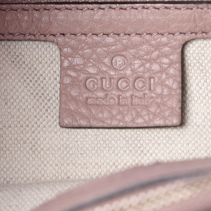 Gucci Pebbled Calfskin Medium Bamboo Shopper Tote Dark Cipria 7 of 11
