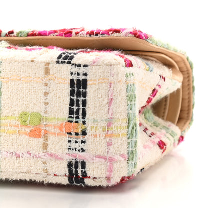 Chanel Tweed Quilted Medium Double Flap Beige Pink 9 of 11