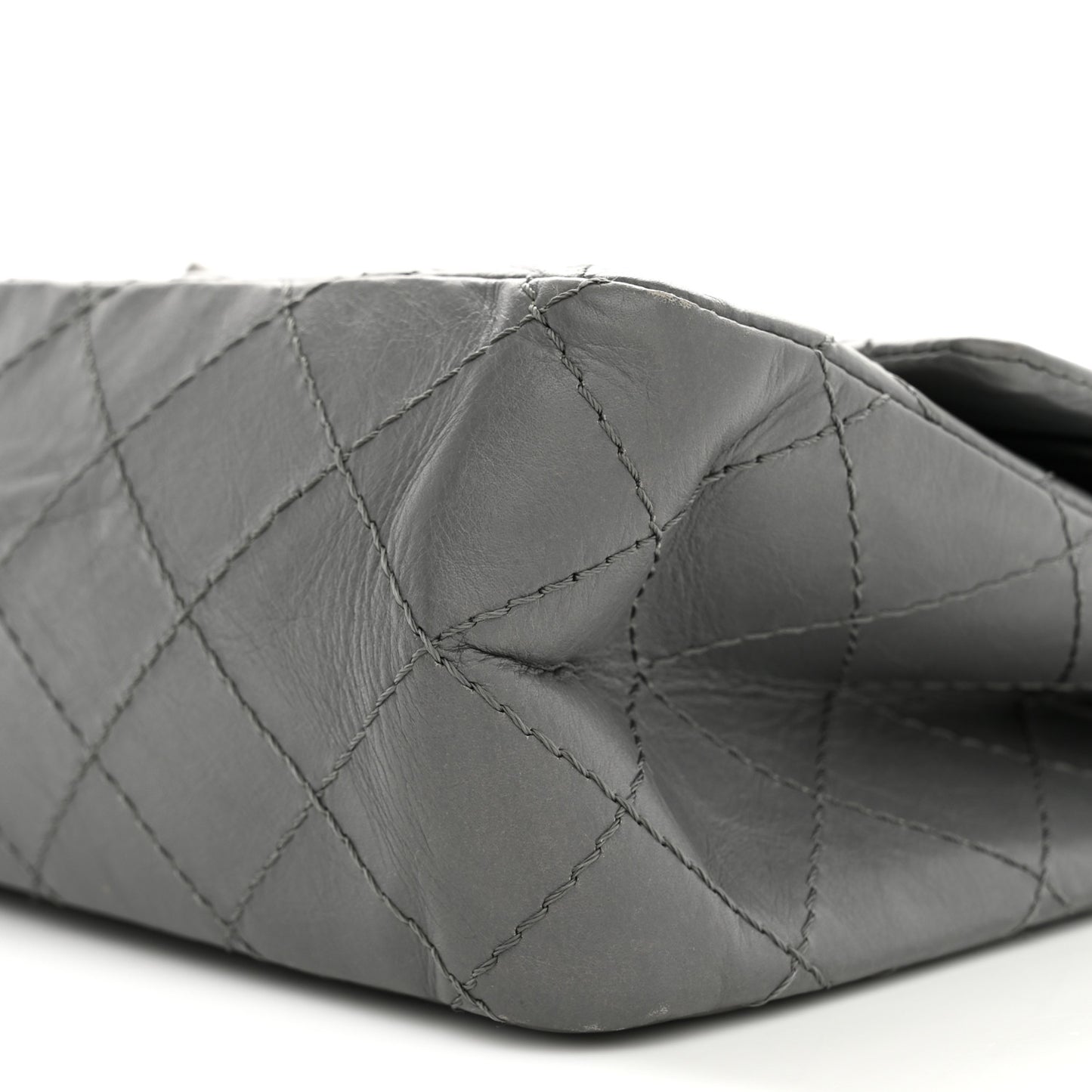 Aged Calfskin Quilted 2.55 Reissue 226 Flap Grey