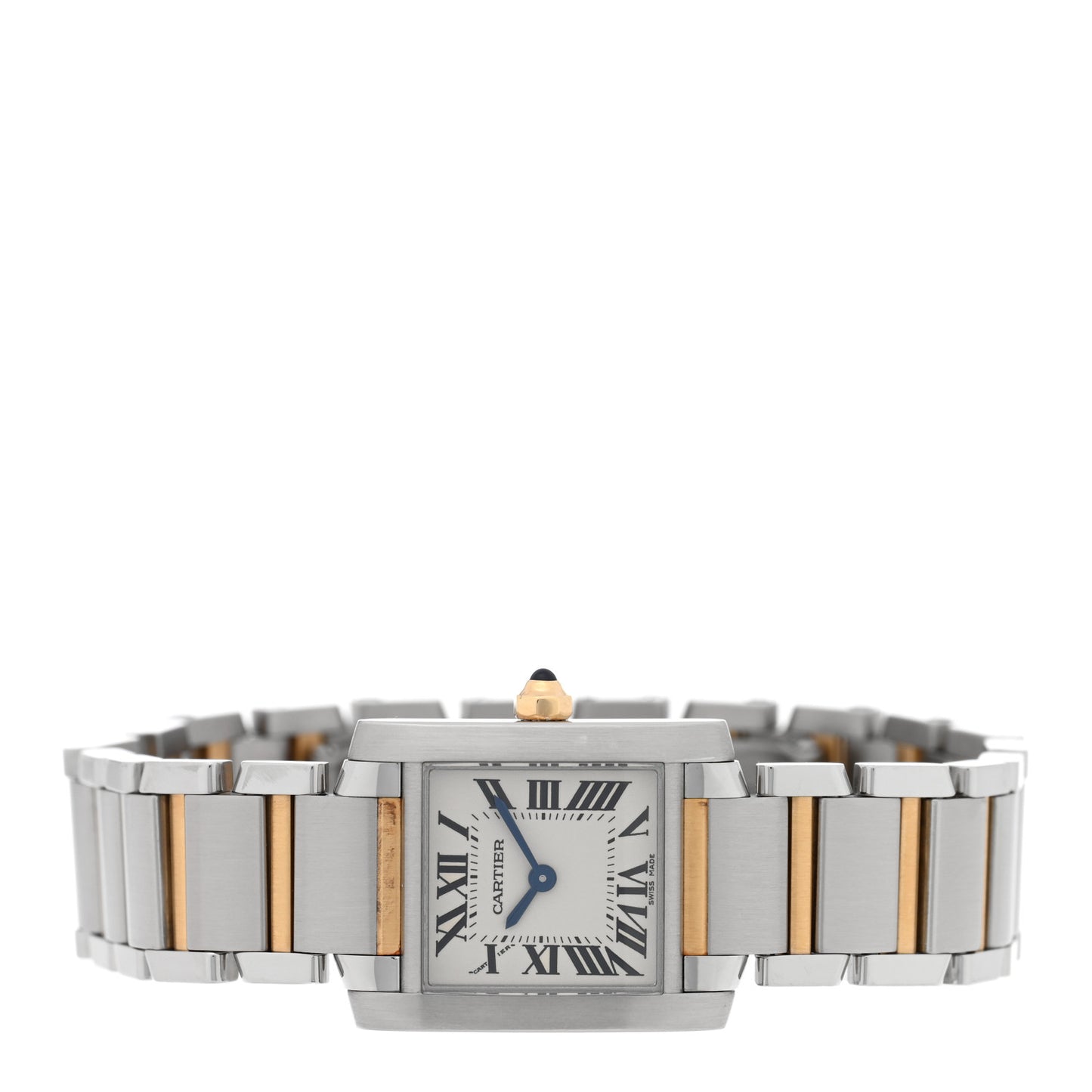Stainless Steel 18K Yellow Gold 20mm Tank Francaise Quartz Watch