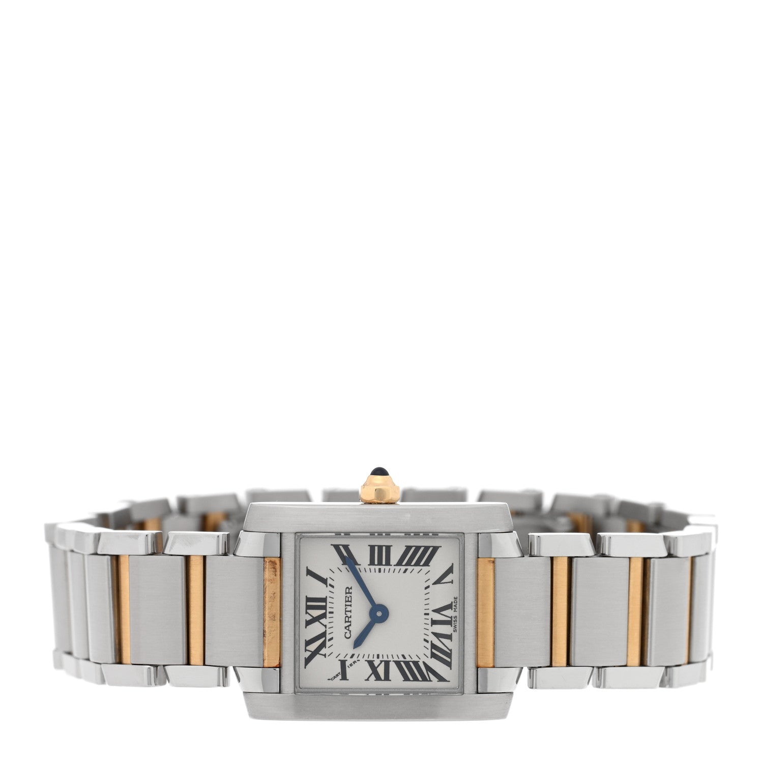 Cartier Stainless Steel 18K Yellow Gold 20mm Tank Francaise Quartz Watch 2 of 5