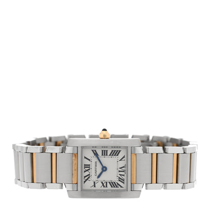 Cartier Stainless Steel 18K Yellow Gold 20mm Tank Francaise Quartz Watch 2 of 5