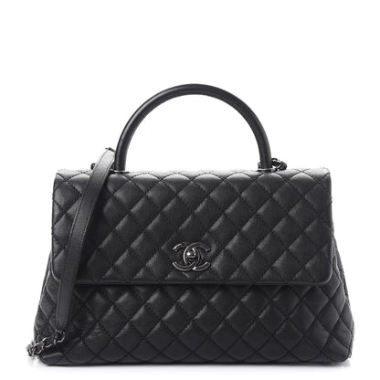 Chanel Caviar Quilted Medium Coco Handle Flap Black 1 of 11