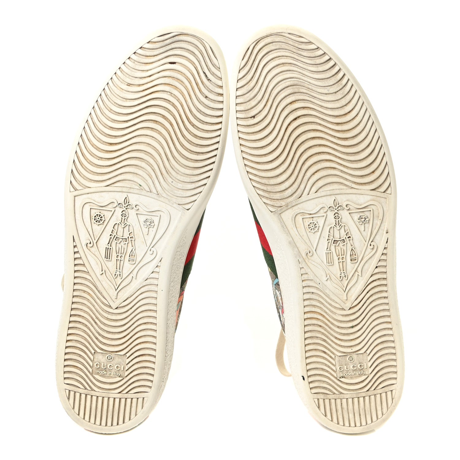 Gucci X DISNEY GG Supreme Monogram Web Donald Duck Mens Ace Sneakers 10 Beige New Acero Orange 5 of 8