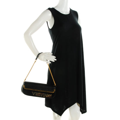 Louis Vuitton Chevre Suede Crystal Avant Garde Pochette Black 2 of 7