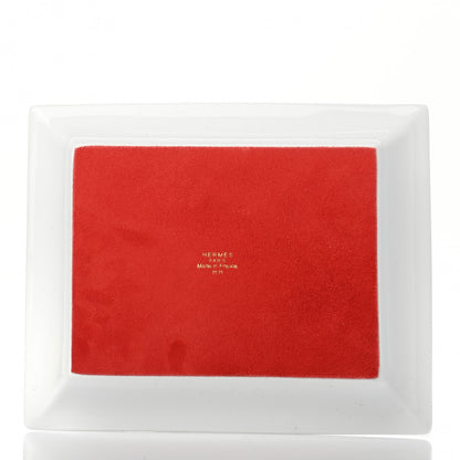 Hermes Porcelain Sellier Change Tray Rouge Or 3 of 5