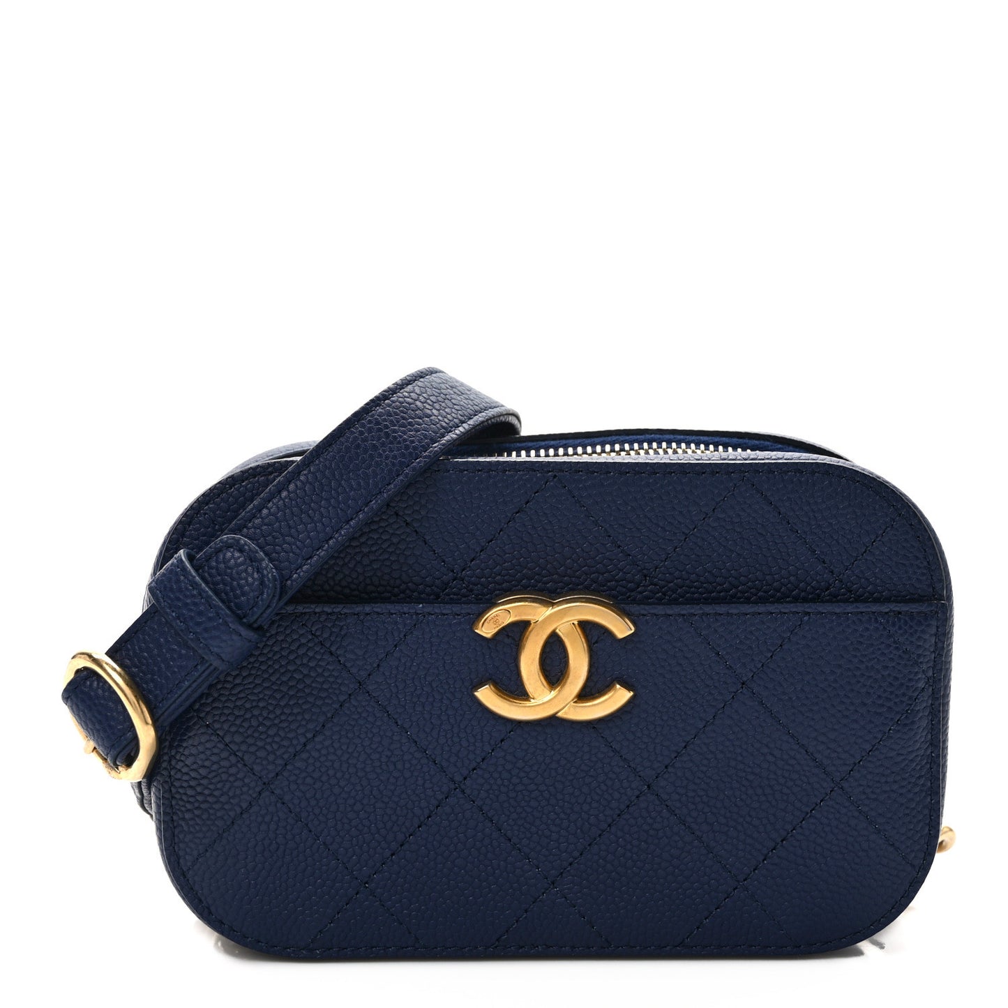 Caviar Stitched Waist Bag Blue