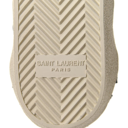 Saint Laurent Metallic Calfskin Star Court Sneakers 36 Gold White 8 of 9