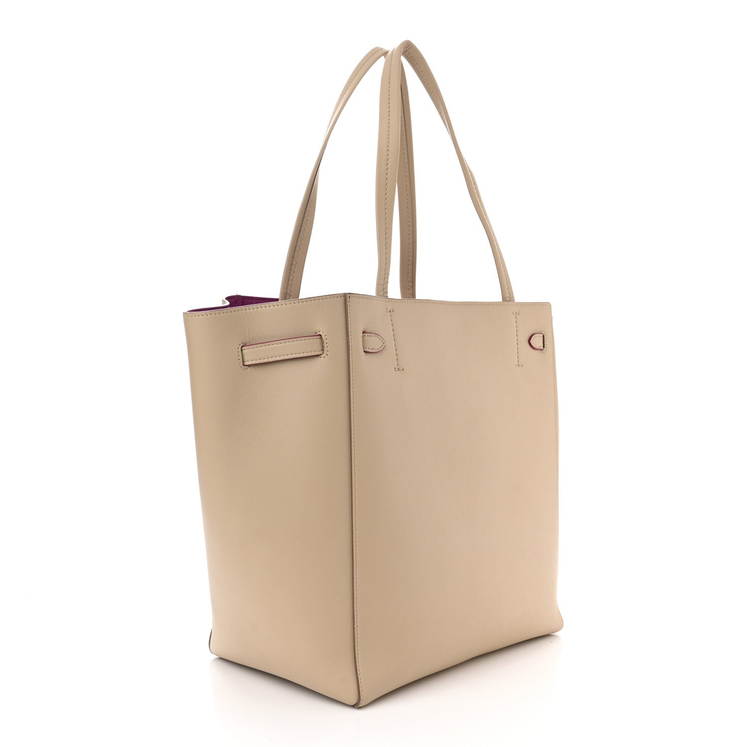 Celine Smooth Calfskin Small Tassel Cabas Phantom Dune Magenta 3 of 10