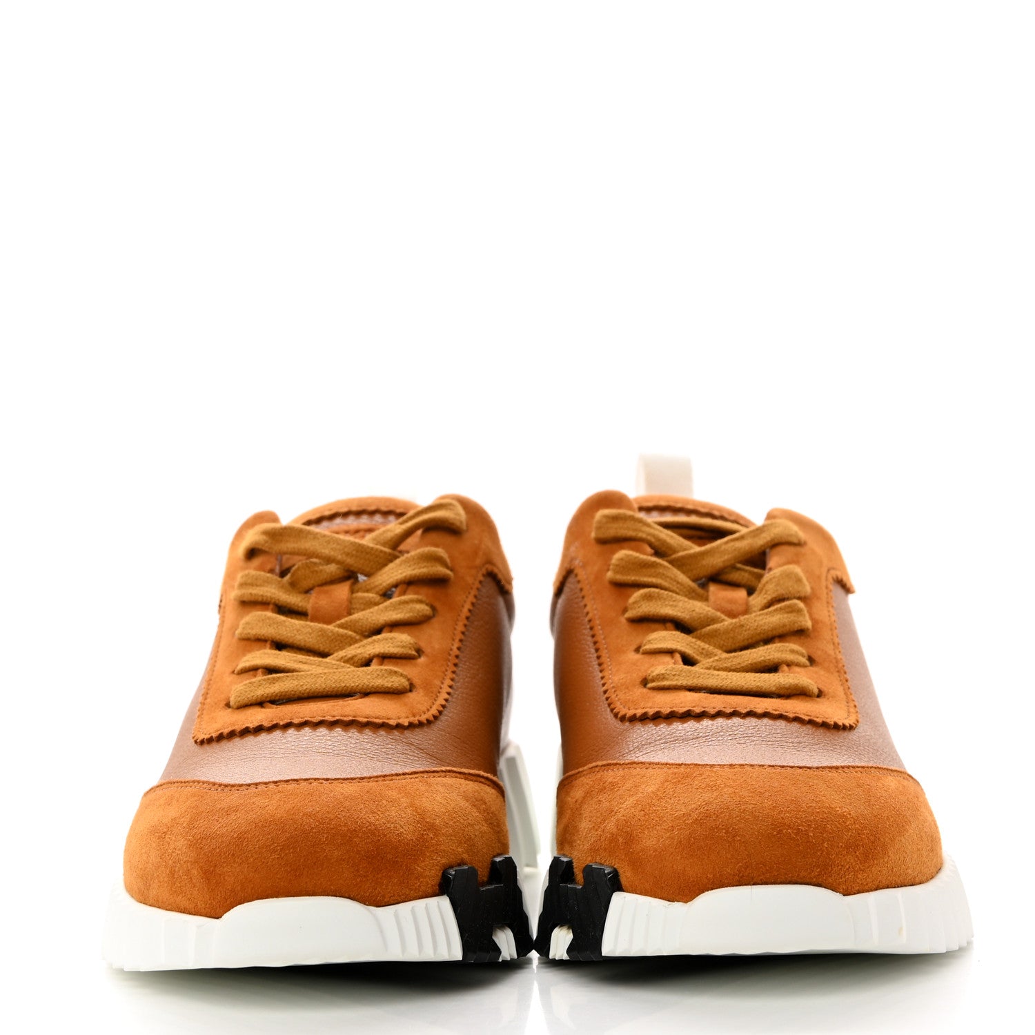 Hermes Sport Goatskin Suede Goatskin Womens Bouncing Sneakers 38 Naturel 2 of 8