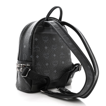 MCM Visetos Side Stud Mini Stark Backpack Black 3 of 12