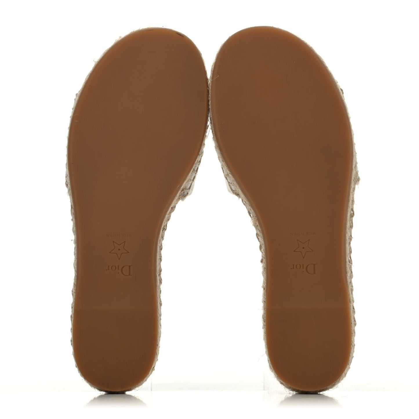 Canvas Embroidered Granville Espadrille Flat Slide Sandals 37.5 Ivory