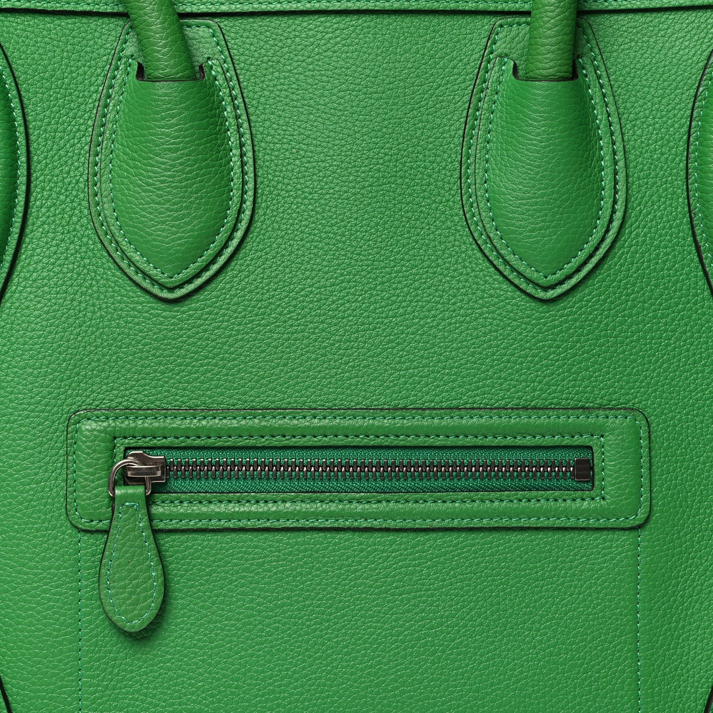 Drummed Calfskin Mini Luggage Mint