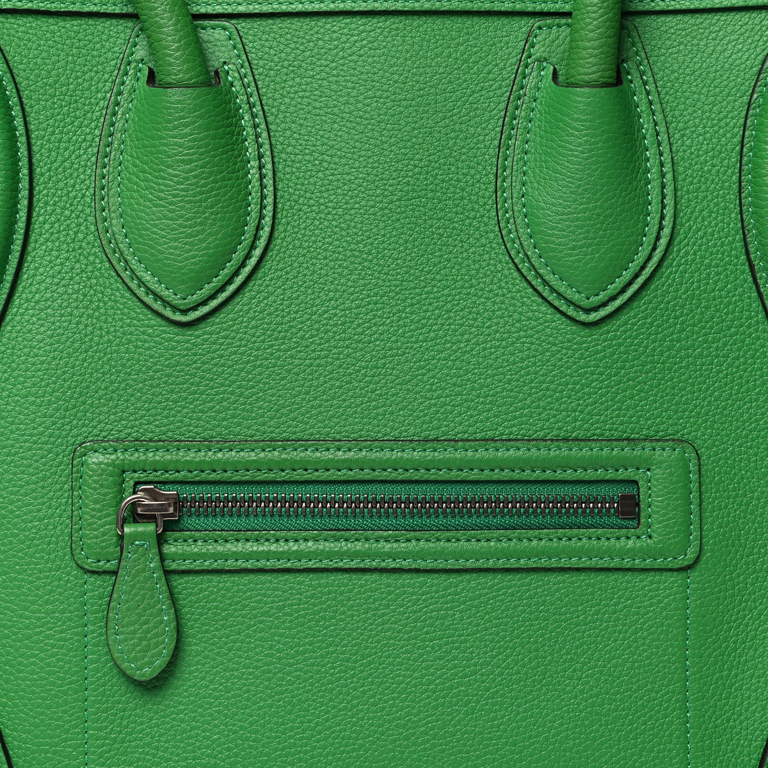 Celine Drummed Calfskin Mini Luggage Mint 7 of 12