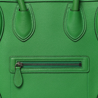 Celine Drummed Calfskin Mini Luggage Mint 7 of 12