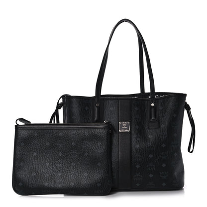 MCM Visetos Medium Liz Reversible Shopper Tote Black 1 of 14