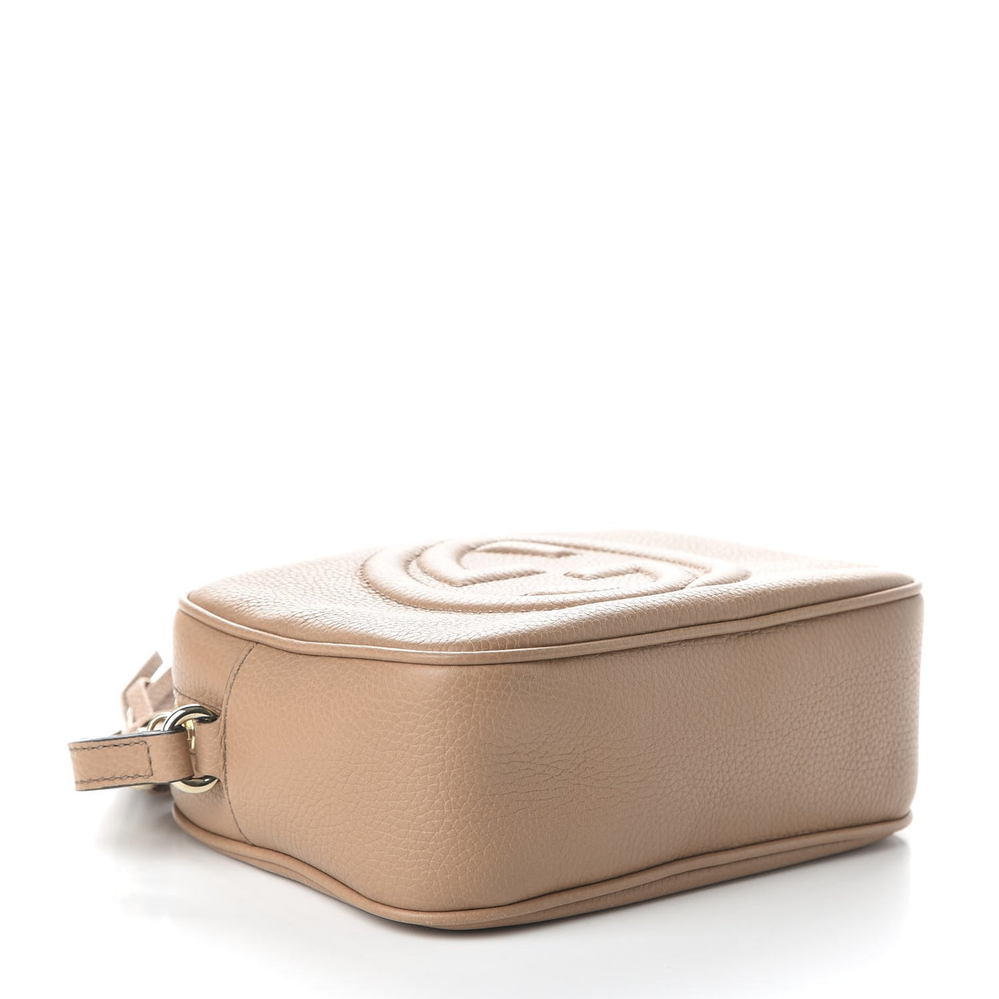 Pebbled Calfskin Small Soho Disco Bag Rose Beige