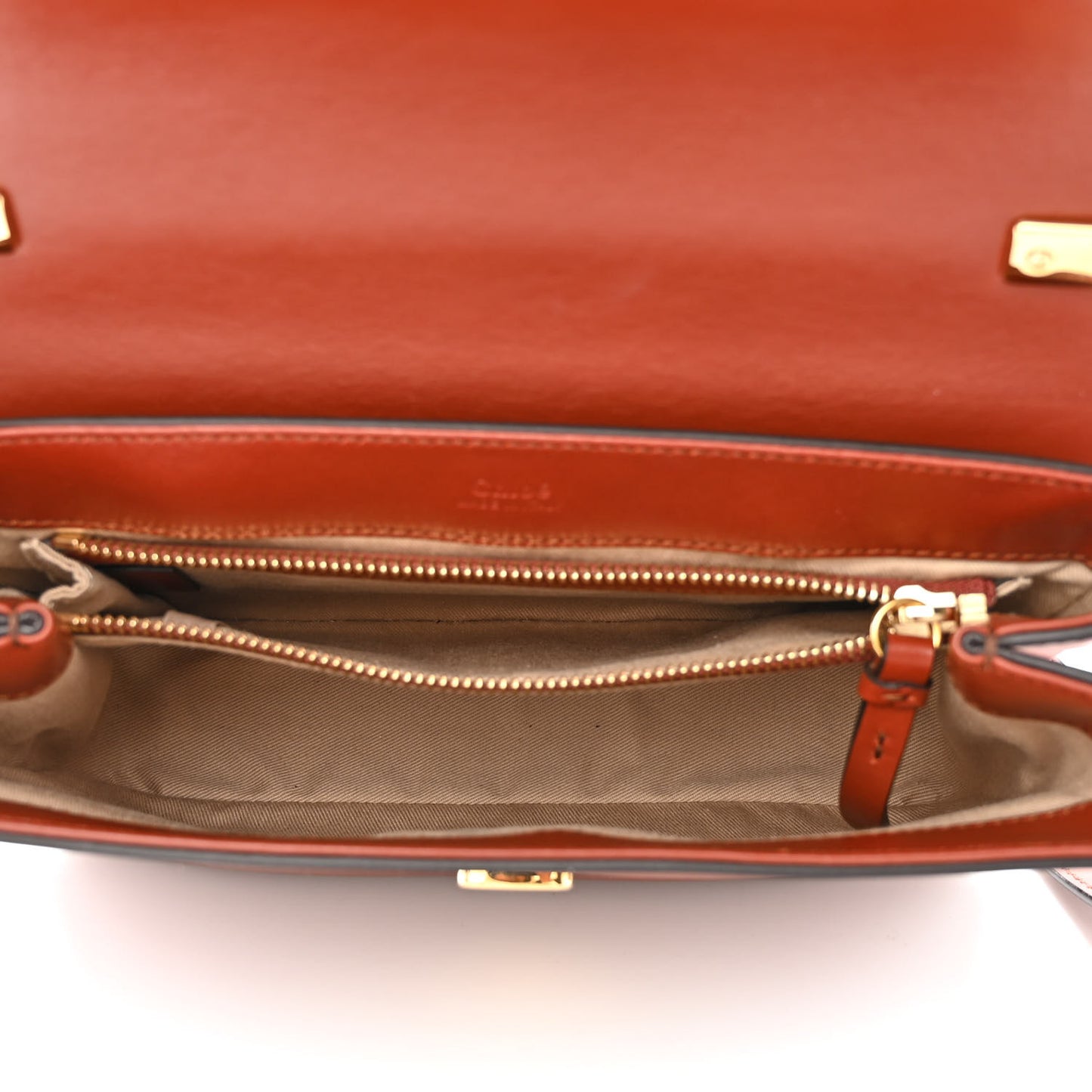 Calfskin Small C Double Carry Sepia Brown