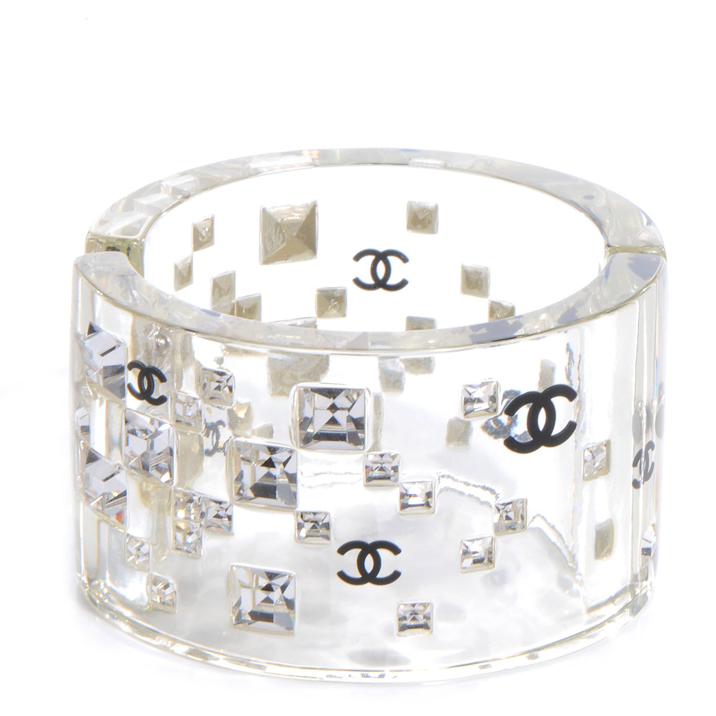 Resin CC Crystal Large Cuff Clear