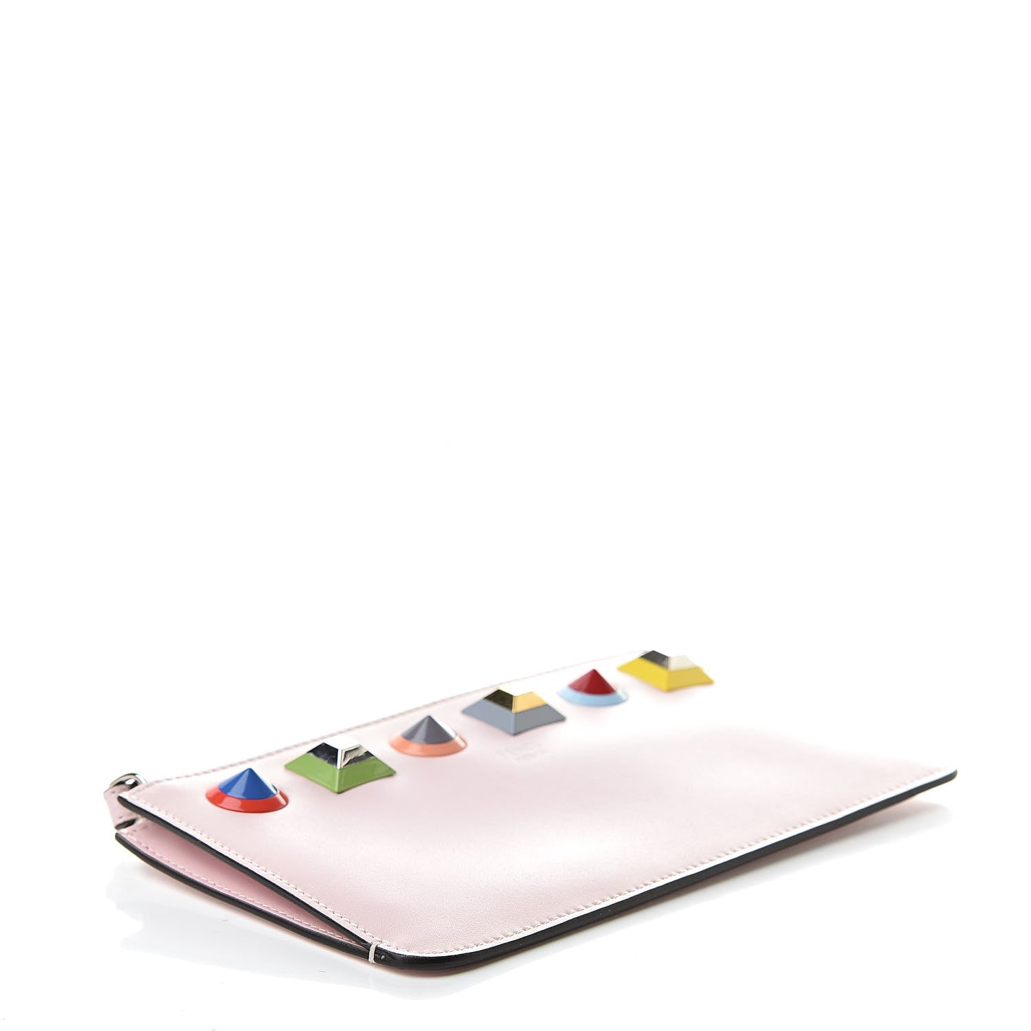 Fendi Vitello Liberty Studded Zip Pouch Peonia Multicolor 4 of 10