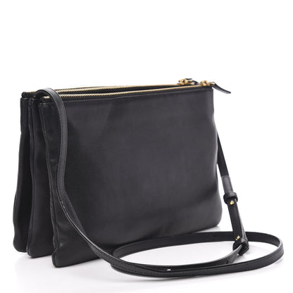 Celine Goatskin Large Trio Crossbody Bag Black 3 of 13