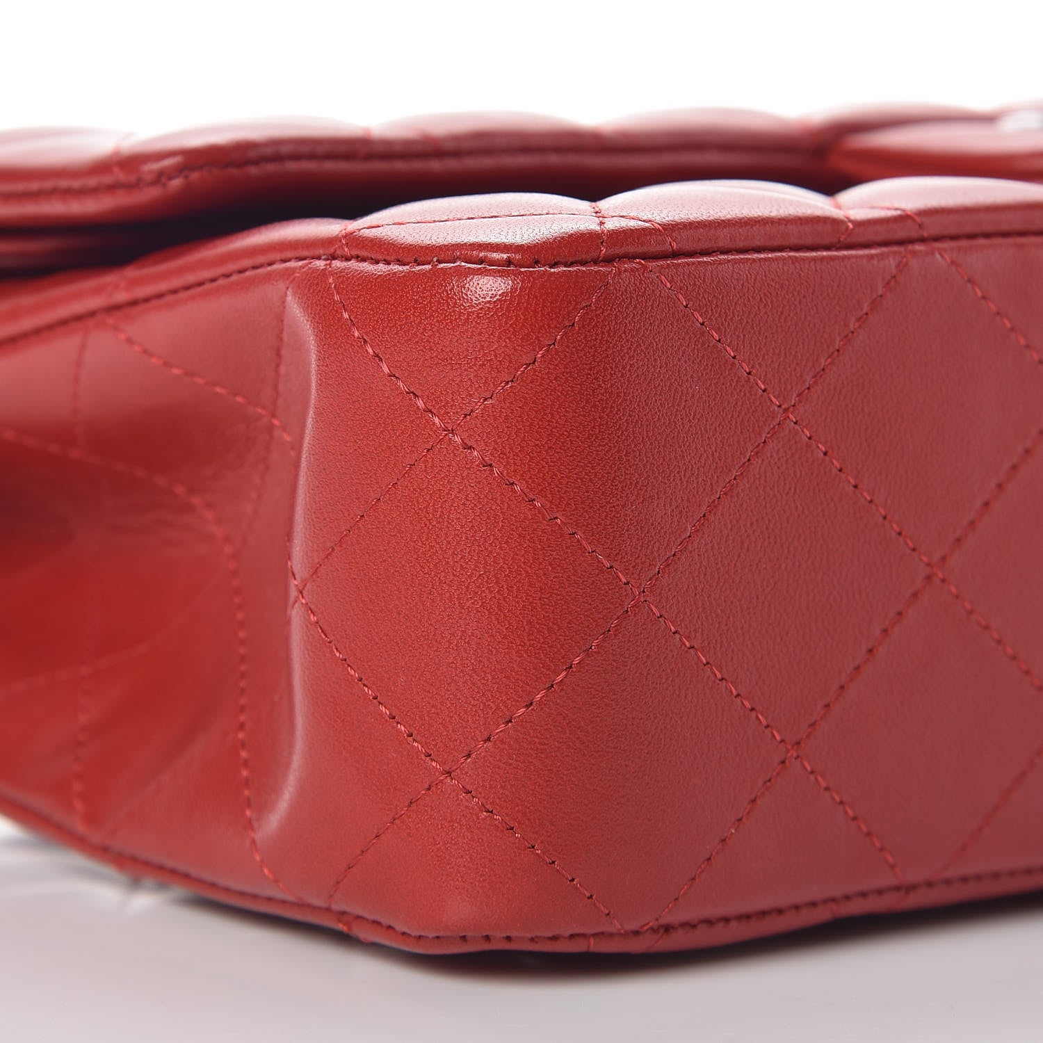 Chanel Lambskin Quilted Medium Double Flap Red 8 of 9